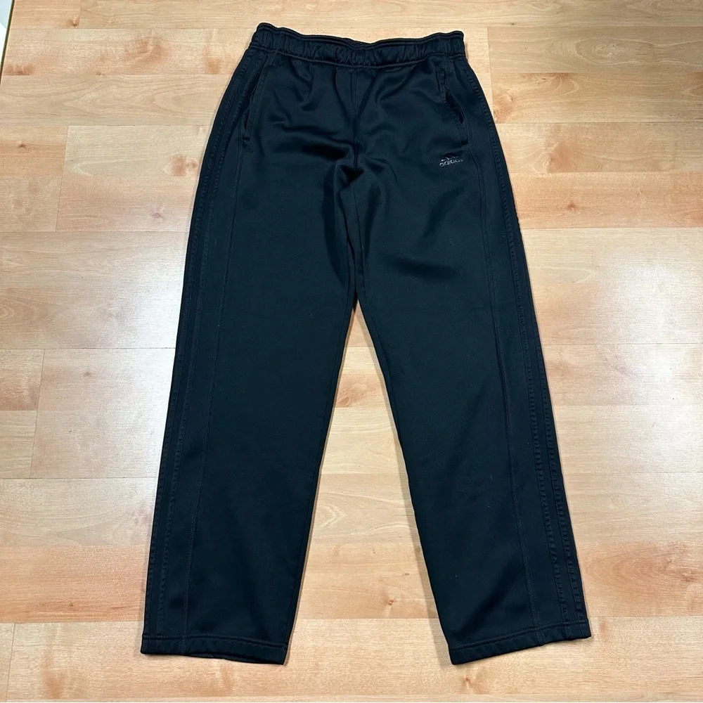 Adidas Black Straight Leg Climawarm Fleece Lined Sweatpants Mens Size L